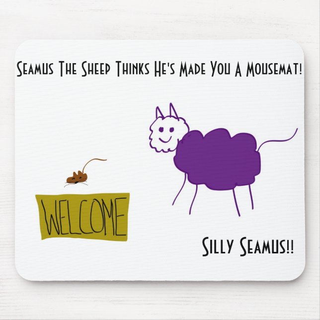 Seamus die Schafe Mousemat (ohne handrest) Mousepad (Vorne)