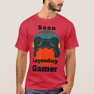 Sean Legendary Gamer Video Game Player Controller  T-Shirt