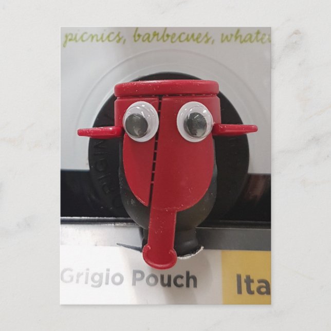 Sean The Sheep wine bag ... Postkarte (Vorderseite)