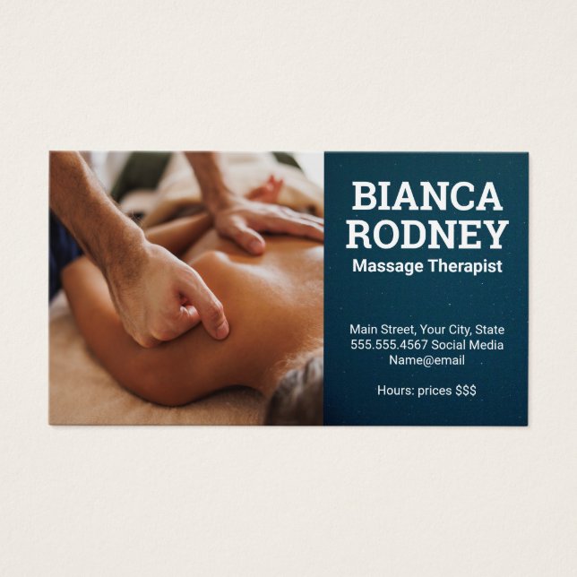 Séance de massothérapie | Massage du dos (Devant)
