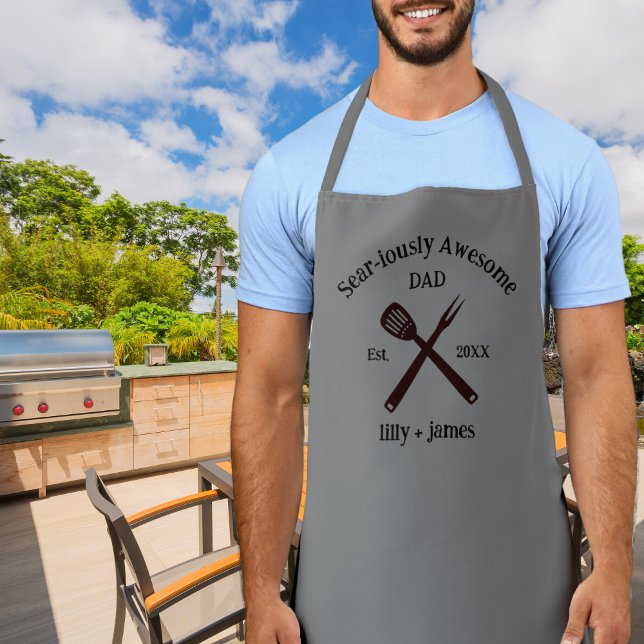 Sear-iously Awesome Dad BBQ Schürze (Von Creator hochgeladen)