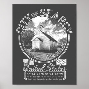 SEARCY ARKANSAS - VINTAGE WEISSE KAPEL POSTER