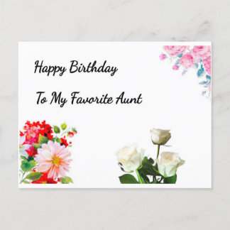 Searcy Floral design Happy Birthday Tante Postkarte