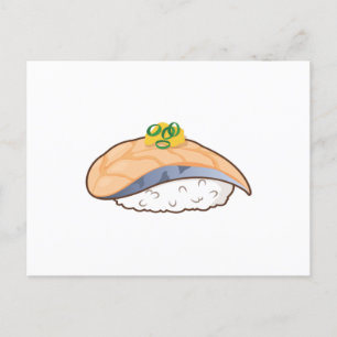 Seared Lachs Sushi - Kawaii-Feinschmecker Postkarte