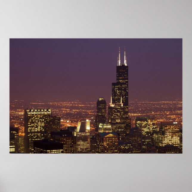 Sears Tower Abend Poster (Vorne)