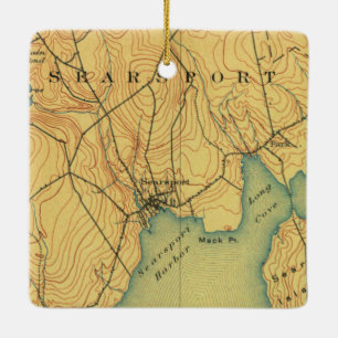 Searsport Maine Karte 1915 Keramikornament