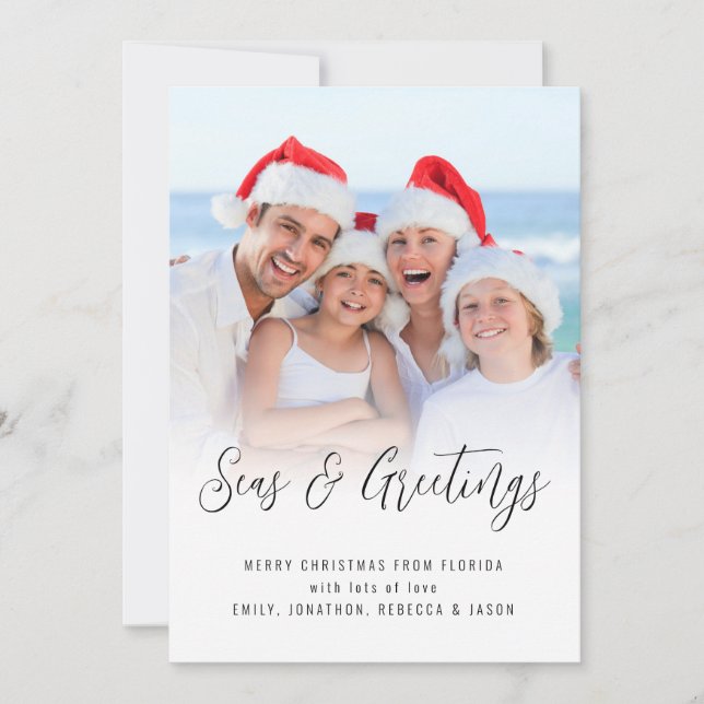 Seas and Greetings Foto Overlay Weihnachten (Vorderseite)