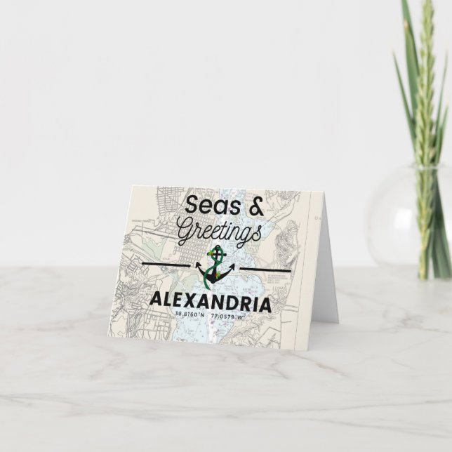 Seas & Greetings Alexandria Feiertagskarte (Vorderseite)