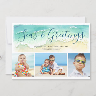Seas & Greetings Beach Foto Urlaubskarte Einladung