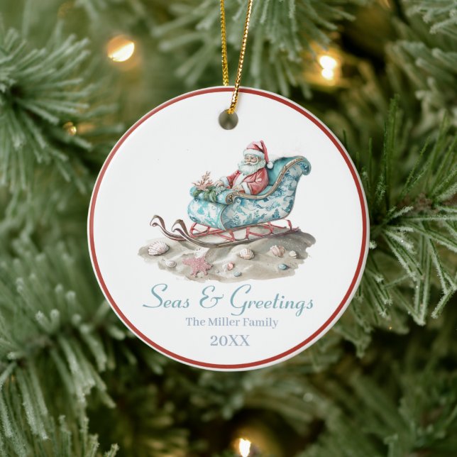 Seas & Greetings Chinoiserie Weihnachten Keramik Ornament (Baum)