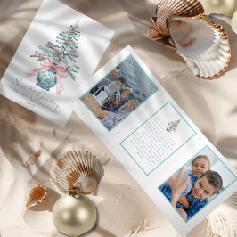 Seas & Greetings Driftwood Christmas Tree 2-Foto Dreifach Gefaltete Karte