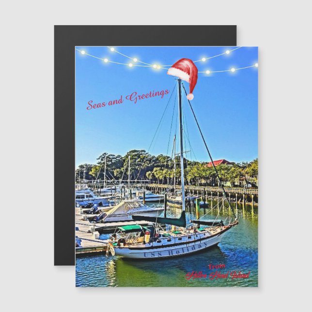 Seas & Greetings Hilton Head Island Magnetic Card Magnetkarte (Vorne/Hinten)