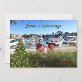 Seas n Greetings from Hilton Head SC Harbour Town Feiertagskarte