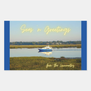 Seas n Greetings from Lowcountry Hilton Head Rechteckiger Aufkleber