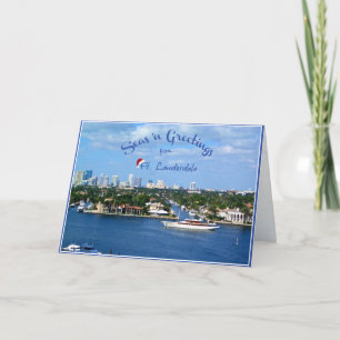 Seas n Greetings von Sunny Ft Lauderdale Florida Feiertagskarte