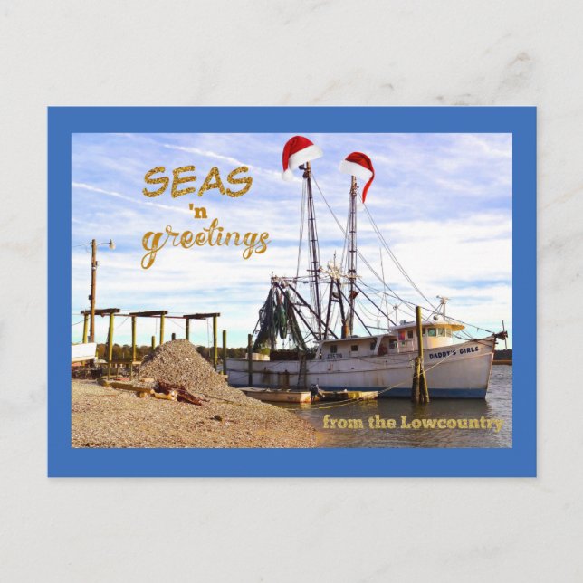 Seas 'n Grüße von der Landesküste Postkarte (Vorderseite)