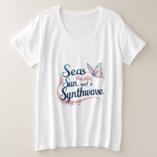 Seas the 80er - Butterfly Synthwave Dream T-Shirt