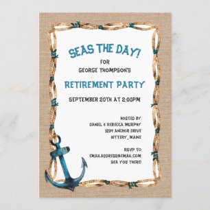 Seas the Day Nautical Retirement Einladung