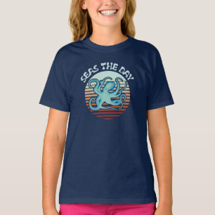 Seas The Day   Summer Vibes Octopus T-Shirt