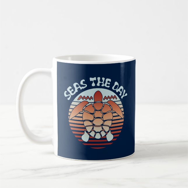 Seas The Day | Summer Vibes Turtle Kaffeetasse (Links)