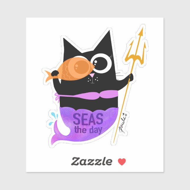 Seas the Day - Wanda, der Katze-Aufkleber Aufkleber (Blatt)