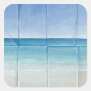 Seascape 1984 quadratischer aufkleber