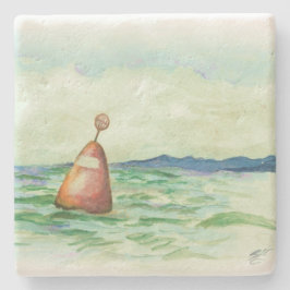 Seascape Aquarell Booy Art Untersetzer