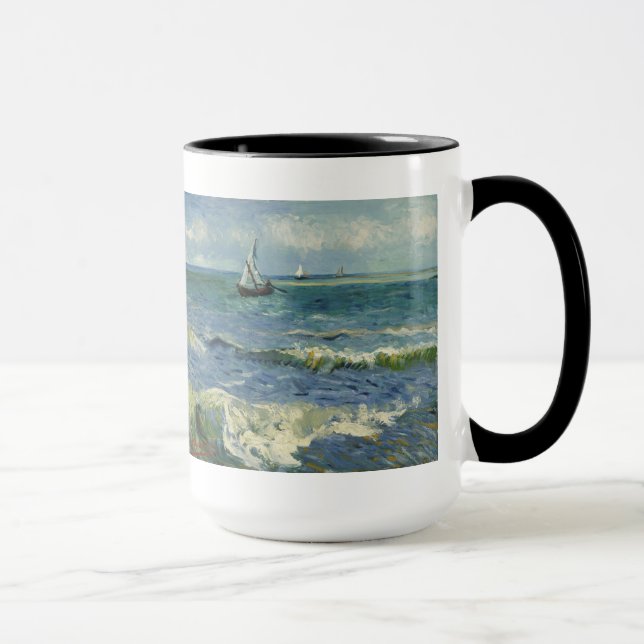Seascape at Saintes-Maries (F415)Van Gogh Fine Art Tasse (Rechts)