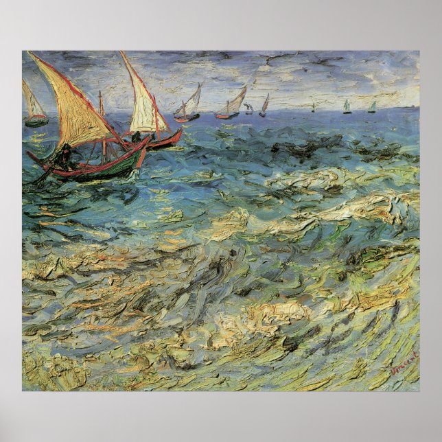 Seascape at Saintes-Maries - Van Gogh Poster (Vorne)
