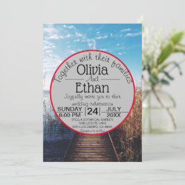 Seascape Beach feiern Einladung Hochzeit