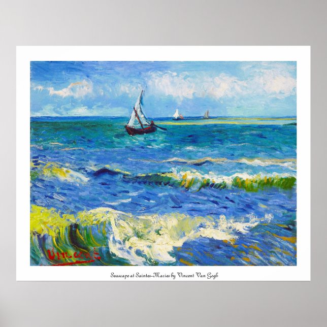 Seascape bei Saintes-Maries Vincent Van Gogh Poster (Vorne)