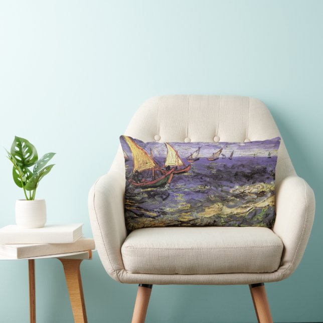 Seascape bei Saintes Maries von Vincent van Gogh Lendenkissen (Stuhl )