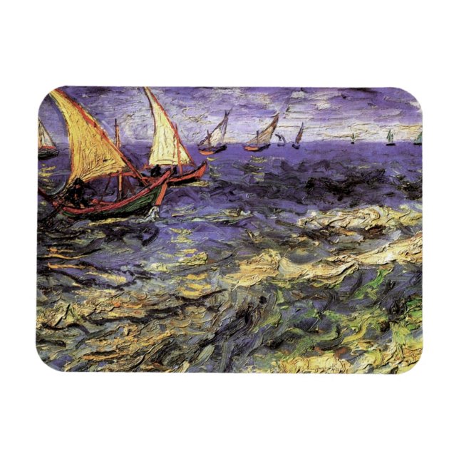 Seascape bei Saintes Maries von Vincent van Gogh Magnet (Horizontal)