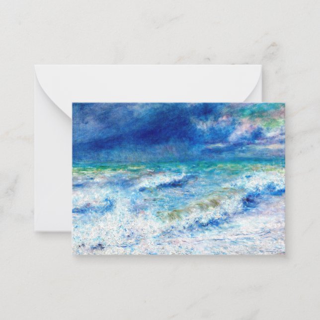 Seascape, berühmtes Gemälde von Renoir Mitteilungskarte (Vorderseite)