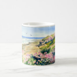 Seascape-Design auf weißer Tasse