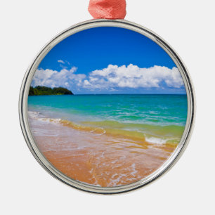 Seascape entlang der Hanalei Bay Ornament Aus Metall