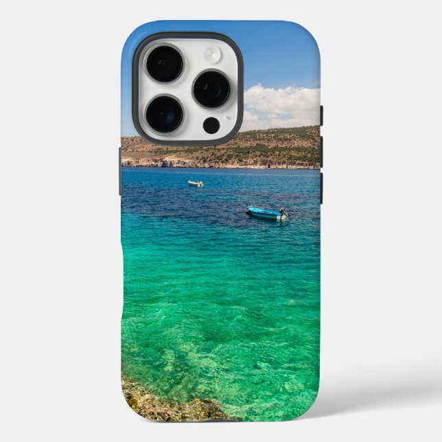 Seascape Fisherman Boat Case‑Mate iPhone Case (Rückseite)