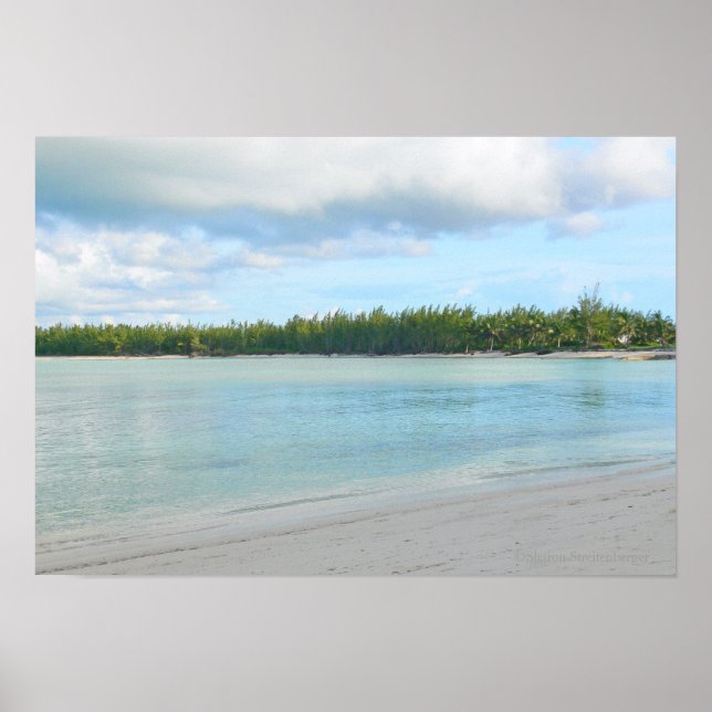 "SEASCAPE / GRÜNE TURTLE CAY / ABACO INSELN" POSTER (Vorne)