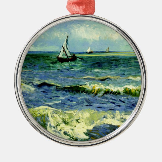 Seascape, Kunstmalerei von Van Gogh Ornament (Vorne)