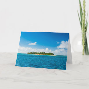 Seascape mit kleiner Insel Karte