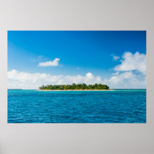 Seascape mit kleiner Insel Poster