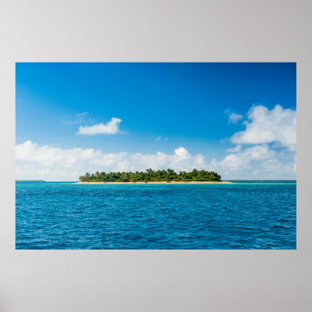Seascape mit kleiner Insel Poster (Vorne)