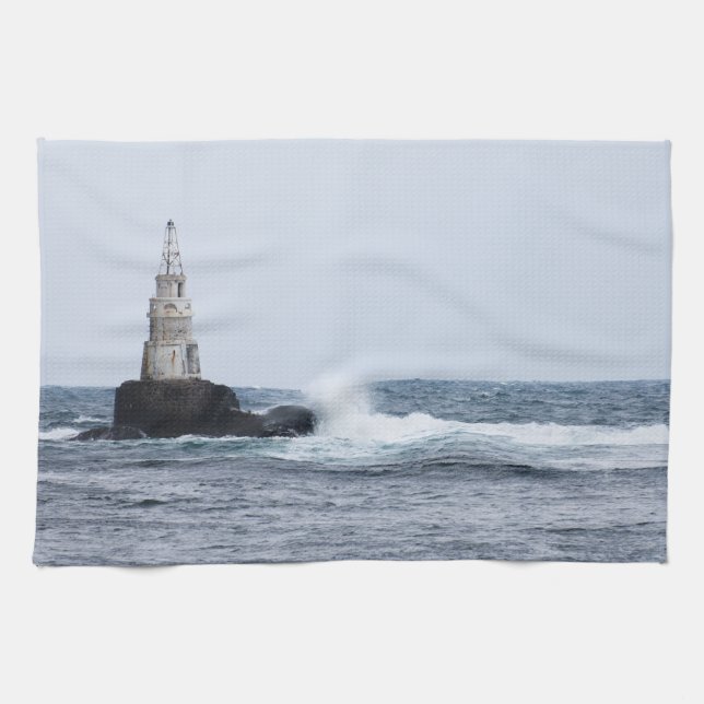 Seascape mit Leuchtturm Geschirrtuch (Horizontal)