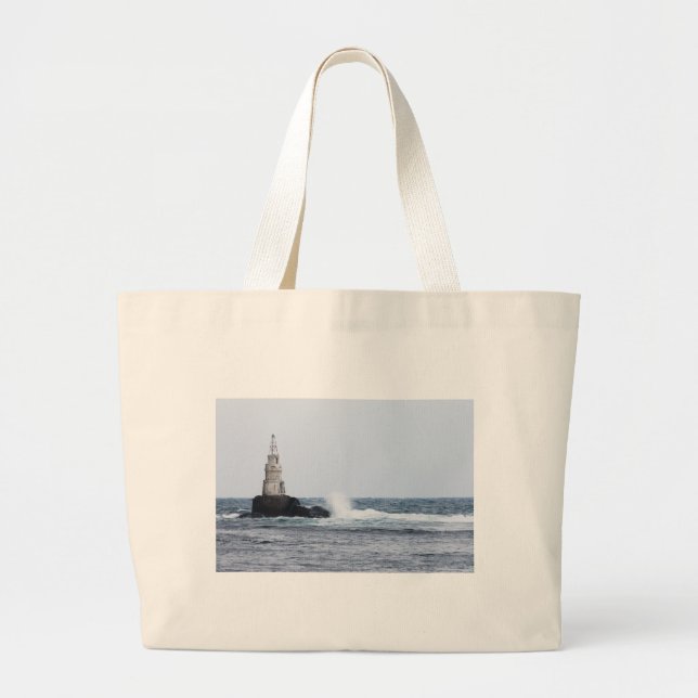 Seascape mit Leuchtturm Jumbo Stoffbeutel (Vorne)
