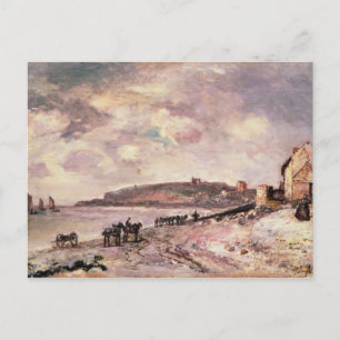 Seascape mit Ponys am Strand Postkarte