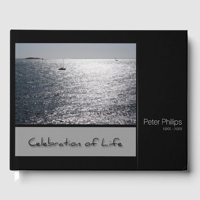 Seascape Personalisiert Memorial Gästebuch (Vorderseite)
