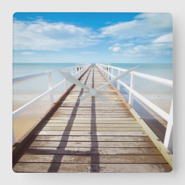 Seascape Quadratische Wanduhr (Vorderseite)