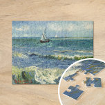 Seascape | Vincent Van Gogh<br><div class="desc">Seascape in der Nähe von Les Saintes-Maries-de-la-Mer (1888) von dem niederländischen Postimpressionisten Vincent Van Gogh. Original-Kunstwerk ist ein Ölgemälde auf der Leinwand,  das ein Boot auf einem abstrakten blauen Ozean darstellt.

Verwenden Sie die Entwurfstools,  um einen benutzerdefinierten Text hinzuzufügen oder das Bild zu personalisieren.</div>