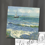 Seascape | Vincent Van Gogh Magnet<br><div class="desc">Seascape in der Nähe von Les Saintes-Maries-de-la-Mer (1888) von dem niederländischen Postimpressionisten Vincent Van Gogh. Original-Kunstwerk ist ein Ölgemälde auf der Leinwand,  das ein Boot auf einem abstrakten blauen Ozean darstellt. Verwenden Sie die Entwurfstools,  um einen benutzerdefinierten Text hinzuzufügen oder das Bild zu personalisieren.</div>