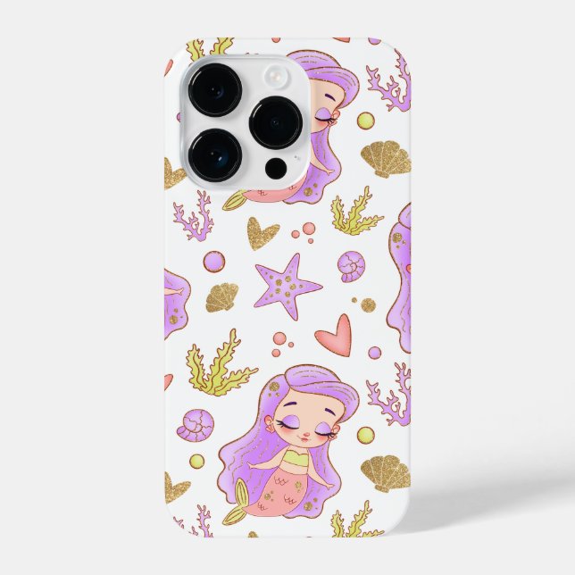  Seascape with Beach, Great Wave & Mount Sea Case iPhone 14 Pro Hülle (Rückseite)